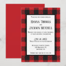 Search for red plaid invitations Masculine