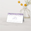 Search for sweet 16 place cards Purple glitter