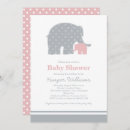 Search for pink and grey elephant baby shower invitations For her