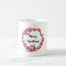 Search for red floral mugs Merry christmas