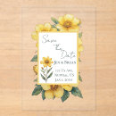 Search for yellow flower wedding invitations Watercolor