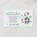 Search for cleaning services business cards Housekeeper