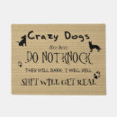 Search for crazy dog doormats Dogs