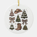 Search for cowgirl boots christmas tree decorations Santa