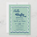 Search for mint green blue baby shower invitations Modern