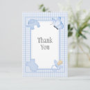 Search for blue gingham thank you cards Baby boy
