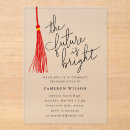 Search for red tassel graduation invitations Typography