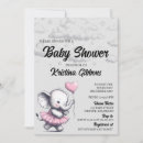 Search for pink grey elephant baby shower invitations Balloon