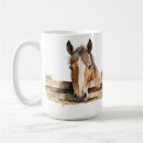 Search for brown and white horse mugs Cute