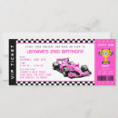 Search for pink race car invitations Kids