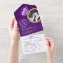 Search for amethyst invitations Gold