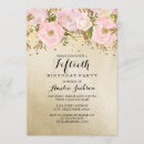Search for pretty 50th birthday invitations Pink