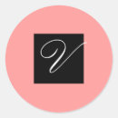Search for letter v monogram stickers Black