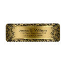 Search for black lace return address labels Swirls
