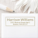 Search for gold border return address labels Elegant