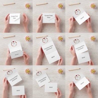 Search for all in one christmas invitations Black