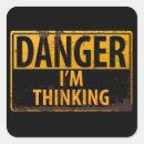 Search for funny danger stickers Black