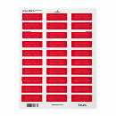 Search for red and white return address labels Informal casual