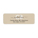 Search for tan return address labels Beige