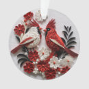 Search for cardinal christmas tree decorations Red and white