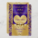 Search for purple vow renewal invitations Gold