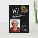 Search for black gold 70th birthday cards For her