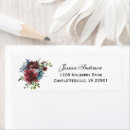 Search for floral address labels return address labels Burgundy