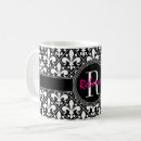 Search for fleur de lis coffee mugs Black and white
