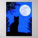 Search for cat full moon posters Night sky