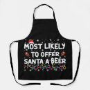 Search for beer aprons Santa