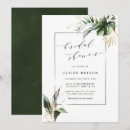 Search for green leaves bridal shower invitations Modern