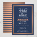 Search for navy blue and copper invitations Elegant