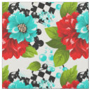 Search for bold floral fabric Red