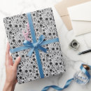 Search for black floral print wrapping paper Black and white