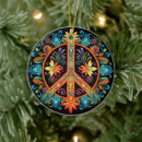 Search for hippie peace sign christmas tree decorations Retro
