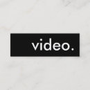 Search for video business cards Black and white