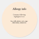 Search for peanut allergy stickers Food allergy alert