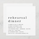 Search for contemporary rehearsal dinner invitations Black and white