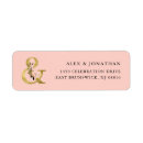 Search for gold floral return address labels Simple