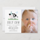 Search for cow 1st birthday invitations Boy