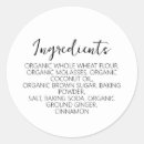 Search for ingredients stickers Modern
