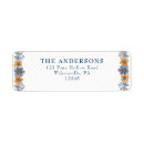 Search for orange flower return address labels Watercolor