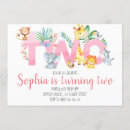 Search for pink safari birthday invitations 2nd