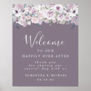 Search for white flowers welcome wedding signs Happily ever after