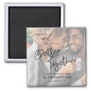 Search for photo magnets cards invites modern script