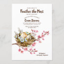 Search for feather baby shower invitations Bird's nest