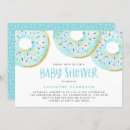 Search for blue doughnut baby shower invitations Cute