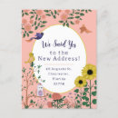 Search for new address announcements postcards Flowers