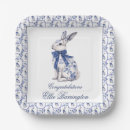 Search for blue and white rabbit plates Bunny