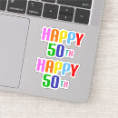 Search for happy 50th anniversary stickers Fifty